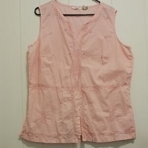 Elegant Pink Embroidered Blouse